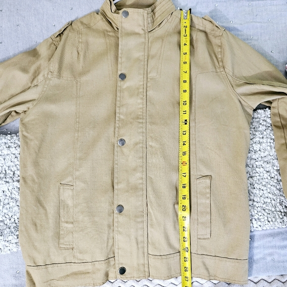 MENS JACKET by JJXF Khaki, Lightweight XXL Excellent Preowned Condition! - Picture 4 of 5
